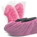 Wecare Pink Disposable AllPurpose Shoe Covers Non Slip  50 Individually Wrapped Pairs 50PK WC-WMN100112